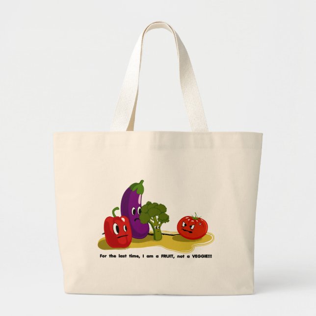 Tomato humour large tote bag (Front)
