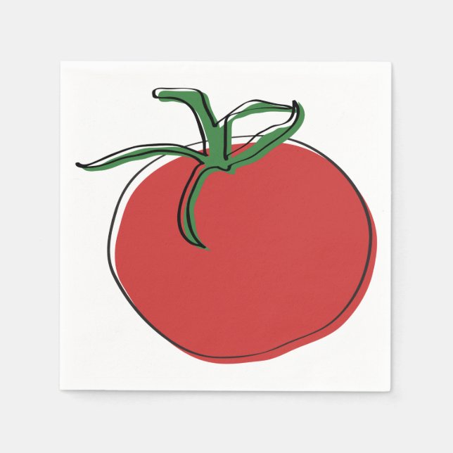 Tomato illustration by Neal DePinto Napkin (Front)