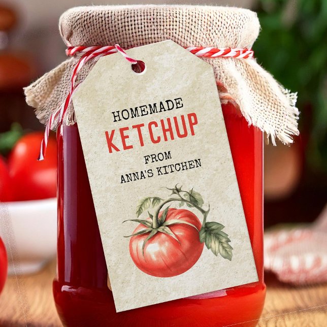 Tomato Ketchup Custom label watercolour tomato (Creator Uploaded)