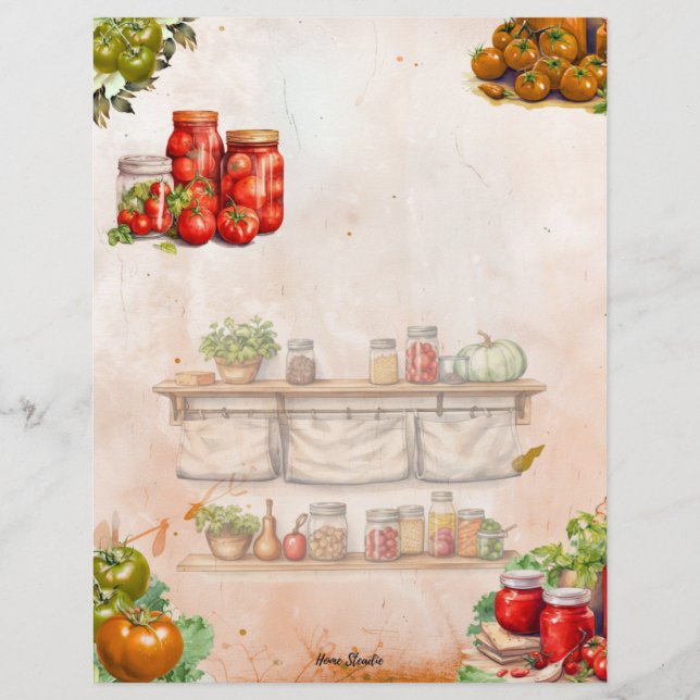 Tomato Paste Full Blank Page Recipe (Front)