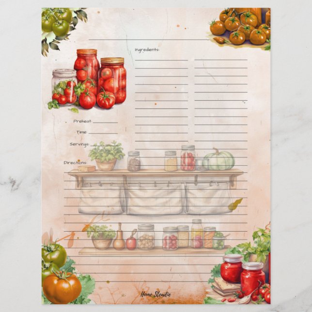 Tomato Paste Full Page Recipe (Front)
