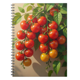 Tomato Plant Gardening Themed Summer Vibes Notebook