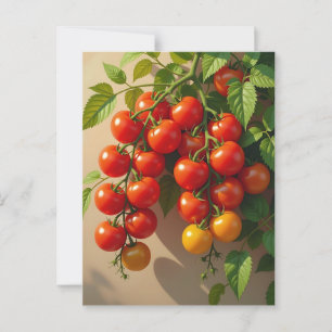Tomato Plant Gardening Themed Summer Vibes Postcard