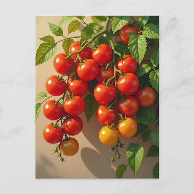 Tomato Plant Gardening Themed Summer Vibes Postcard (Front)