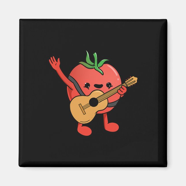 Tomato Playing Guitar Tomato Lover  Magnet (Front)