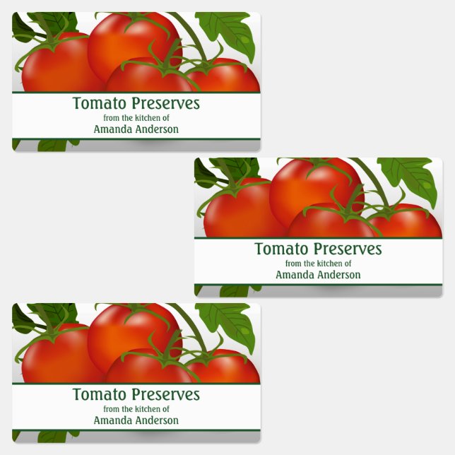 Tomato Preserves Canning Rectangle Food Label (Group)