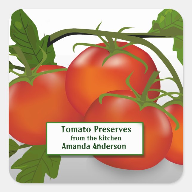 Tomato Preserves Sq Sticker (Front)