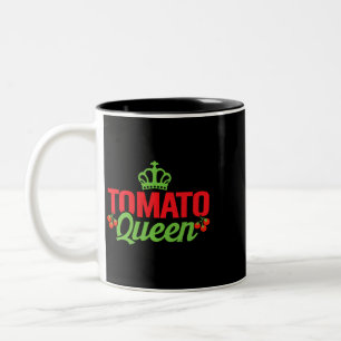 Tomato Queen Red Tomatoes Planter Farmers Two-Tone Coffee Mug