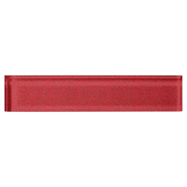 Tomato Red Acrylic Desk Nameplate – Customisable (Front)