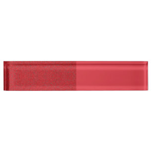 Tomato Red Acrylic Desk Nameplate – Customisable