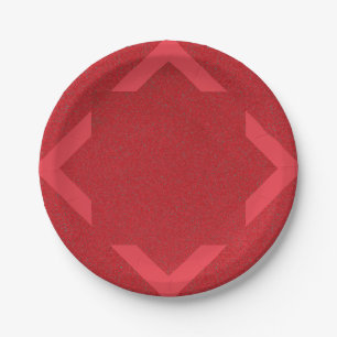 Tomato Red Bold Arrows Party Plate – Customisable