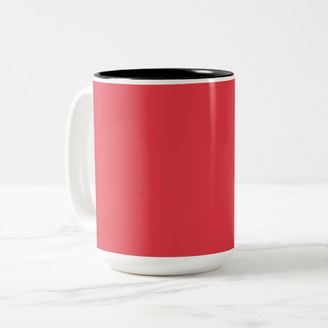 Tomato Red Ceramic Coffee Mug – Customisable (Front Left)