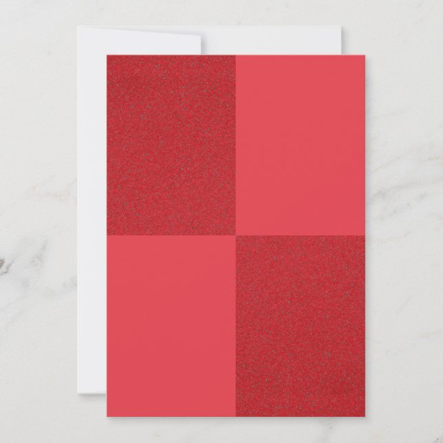 Tomato Red Chequered Card – Customisable Flat Desi (Front)