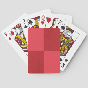 Tomato Red Chequered Grid Playing Cards – Customis