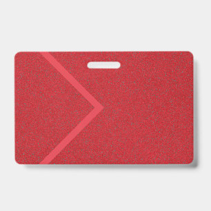 Tomato Red Chevron Texture Name Badge – Customise ID Badge