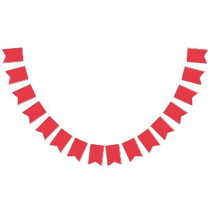 Tomato Red Custom Bunting Banner