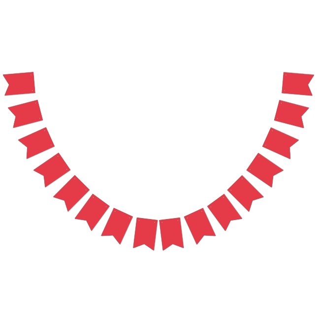 Tomato Red Custom Bunting Banner (All)