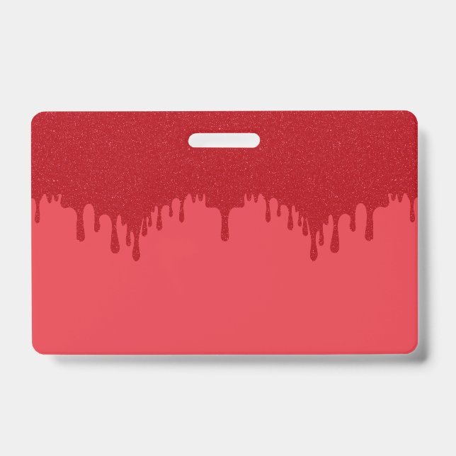 Tomato Red Drip Bulk PVC Event Badge – Customise ID Badge (Front)