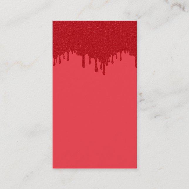 Tomato Red Drip Business Card – Customisable (Front)
