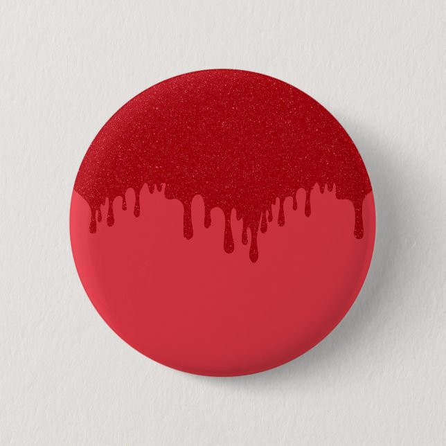Tomato Red Drip Custom Button (Front)