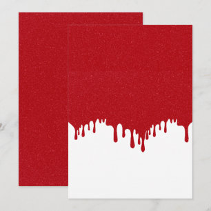 Tomato Red Drip Customisable Save the Date