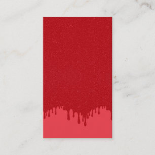 Tomato Red Drip Design Calling Card – Customisable