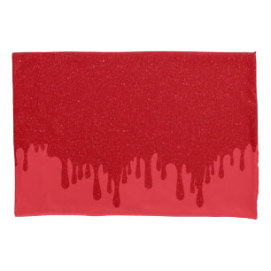 Tomato Red Drip Design Pillowcase – Customisable