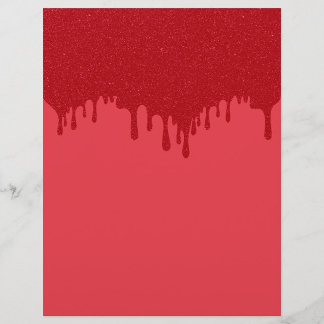 Tomato-Red Drip Effect Bulk Flyer – Customisable (Front)