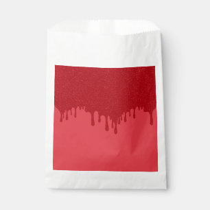 Tomato Red Drip Effect Favour Bags – Customisable