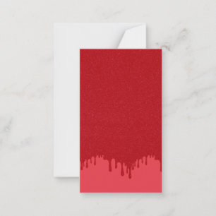 Tomato Red Drip Effect Mini Flat Card – Customise