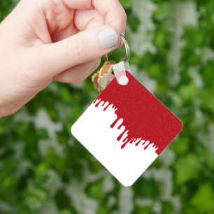 Tomato Red Drip Keychain – Blood & Frost Edition