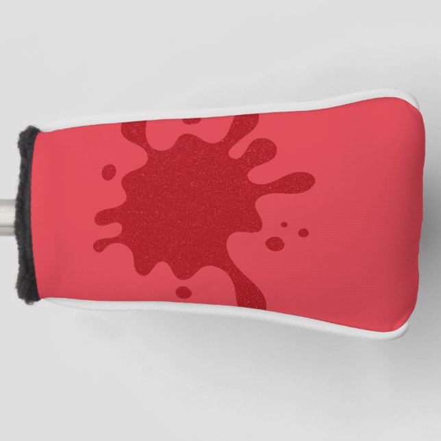 Tomato-Red Drip Putter Cover – Customisable (Front)