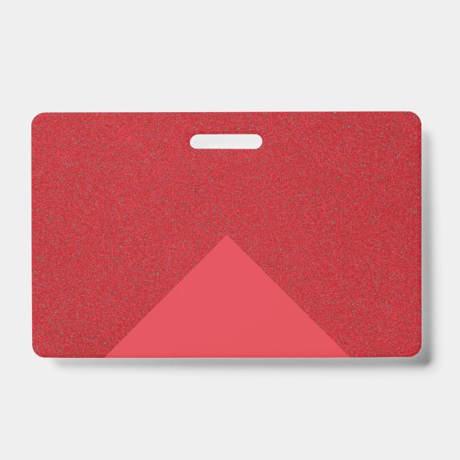 Tomato Red Dual Texture Name Badge – Customisable ID Badge (Front)
