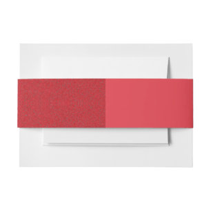 Tomato Red Duo-Tone Invitation Belly Band (Custom)