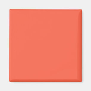 Tomato Red FF6347 Colour with Add Your Name Option Magnet