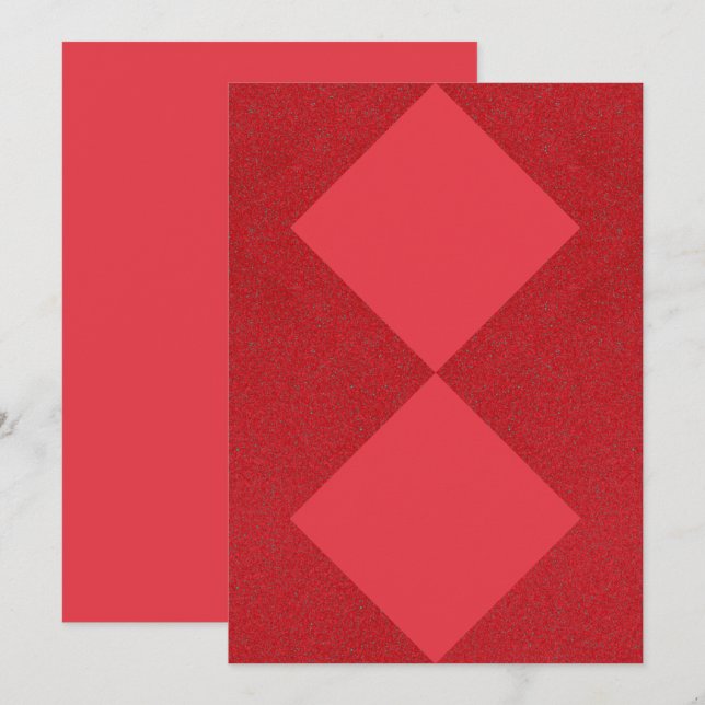 Tomato Red Geometric Duo Card – Customisable (Front/Back)