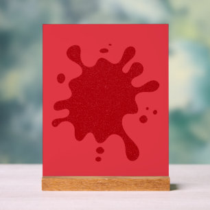 Tomato Red Glitter Splash Sign – Customisable