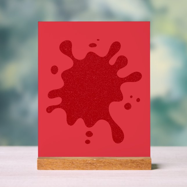 Tomato Red Glitter Splash Sign – Customisable (Neutral)