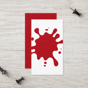 Tomato Red Ink Splash Calling Card – Customisable