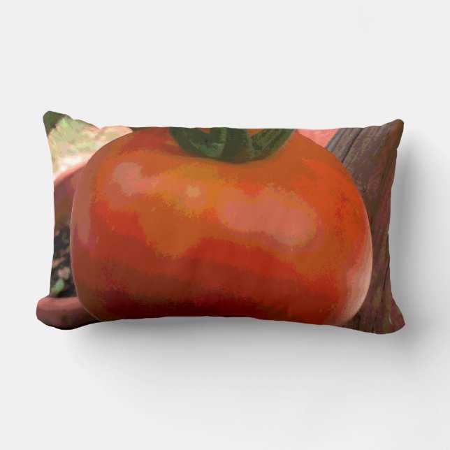 Tomato Red Lumbar Cushion (Front)