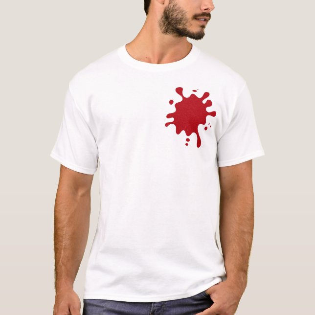 Tomato-Red Mini Splash Pocket Tee – Customisable (Front)