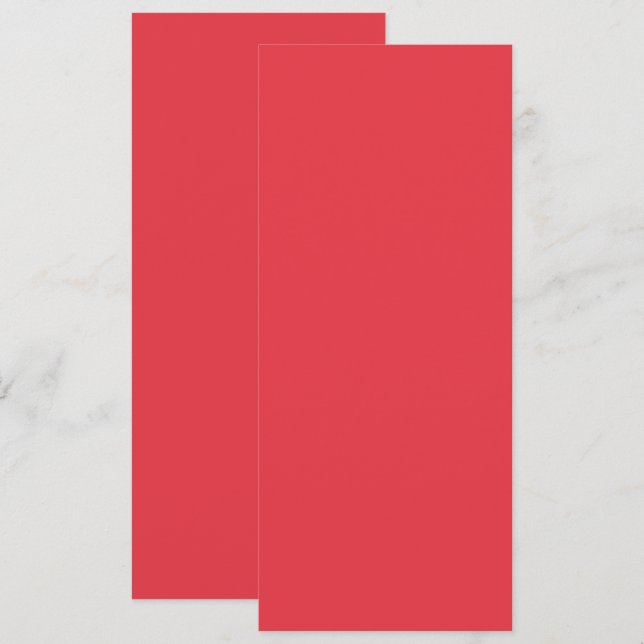 Tomato Red Minimalist Slim Invitation – Customise (Front/Back)