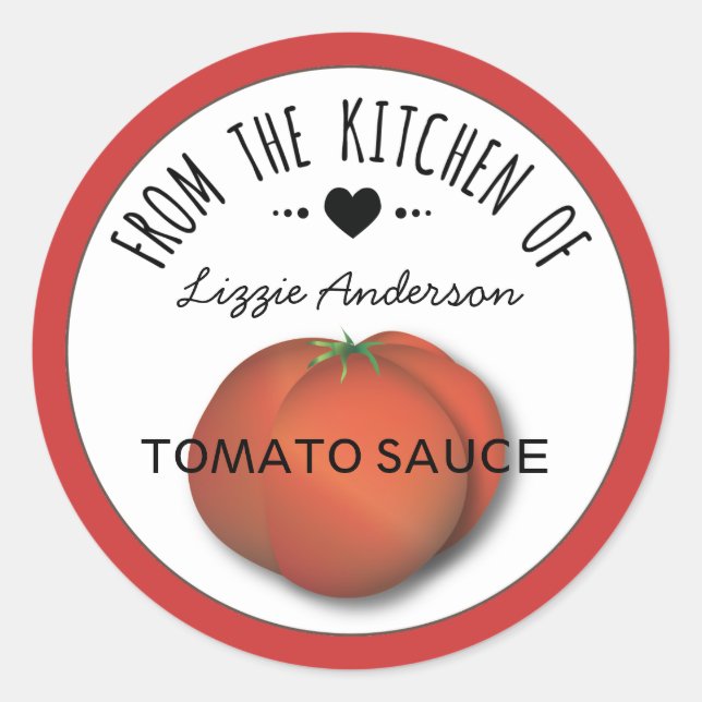 Tomato Red Modern From the Kitchen of Label (Front)