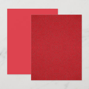 Tomato Red + Noise Flat Note Card – Customisable