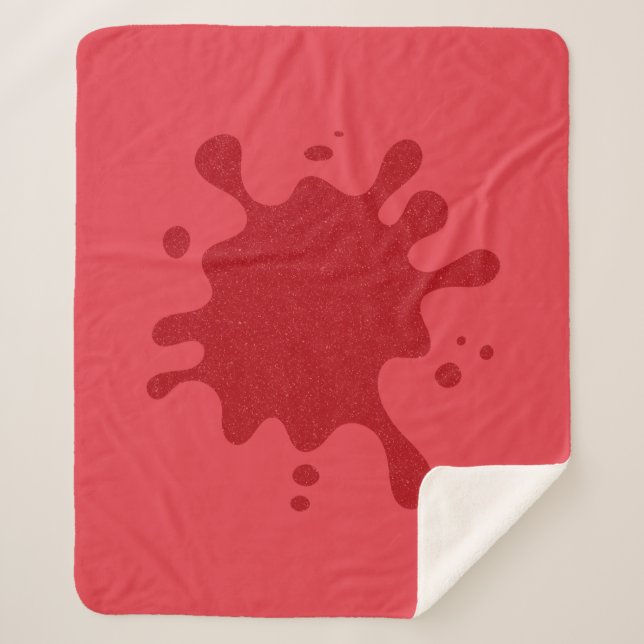 Tomato Red Noise Splash Blanket – Customisable (Front)