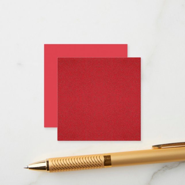 Tomato Red Noise Square Enclosure Card – Customise (Front/Back In Situ)