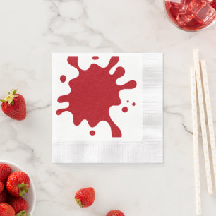 Tomato Red Paint Splash Paper Napkin – Customise