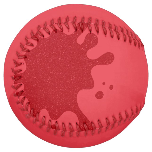 Tomato Red Paint Splash Softball – Customisable (Front Left)