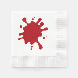 Tomato Red Paint Splatter Cocktail Napkin (Custom)