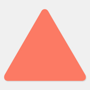 Tomato Red Solid Colour Triangle Sticker
